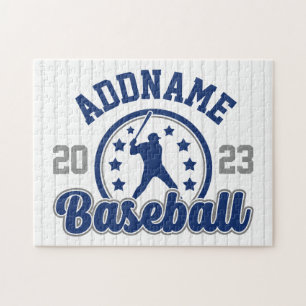 Personalized NAME Baseball Team Player Game Jigsaw Puzzle