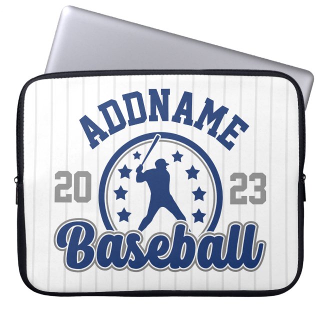 Personalized NAME Baseball Team Player Game Laptop Sleeve (Front)