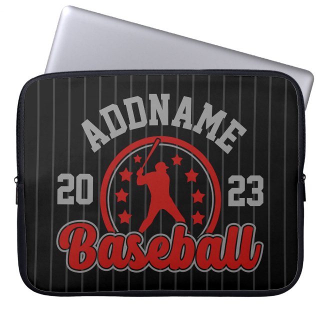 Personalized NAME Baseball Team Player Game Laptop Sleeve (Front)