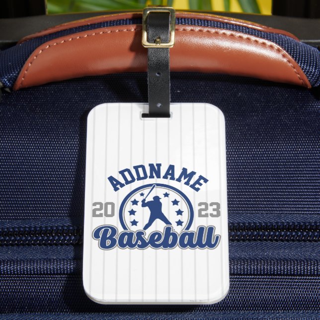 Personalized NAME Baseball Team Player Game Luggage Tag (Front Insitu 2)