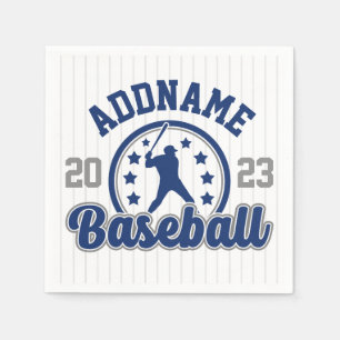 Personalized NAME Baseball Team Player Game Napkin