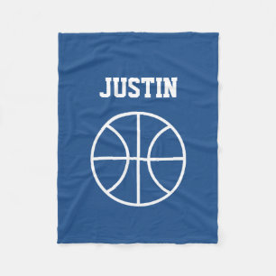 Personalized name basketball fleece blanket