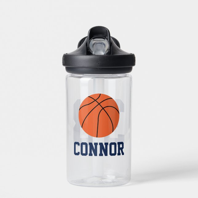 Personalized Name Basketball Jersey Water Bottle (Front)