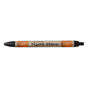 Personalized Name Basketball Orange/Brown Black Ink Pen
