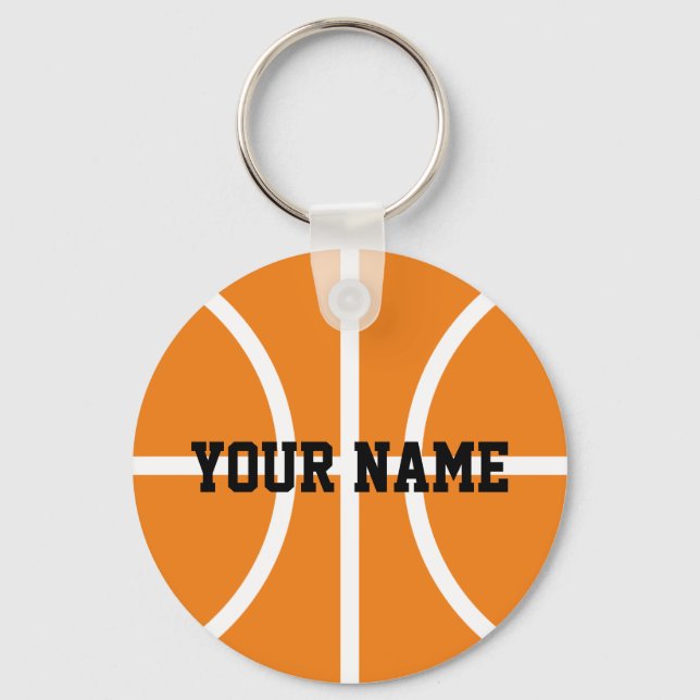 Personalized name basketball player keychains (Front)