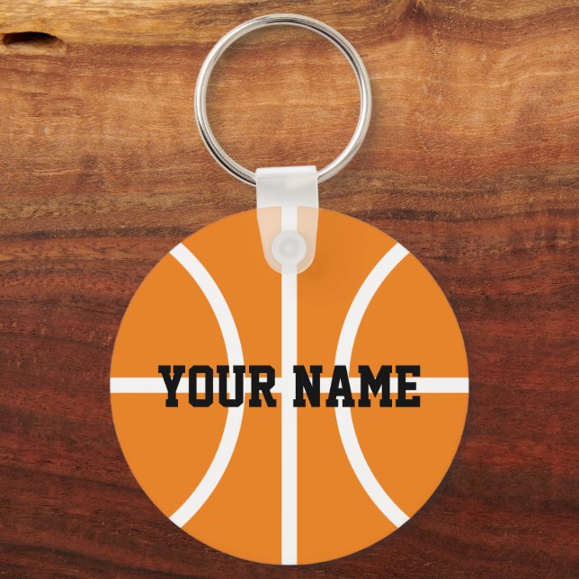 Personalized name basketball player keychains (Front)
