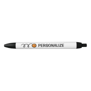 Personalized name basketball sports logo pen