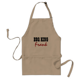 Personalized name BBQ King aprons for men