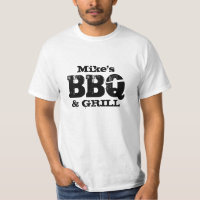 Personalized name BBQ t shirt for outdoors men