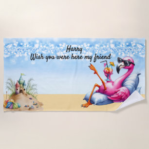 Personalized name beach towel