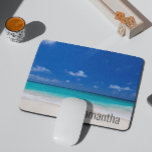 Personalized name Beach Waves Ocean Surf Mouse Pad<br><div class="desc">This design may be personalized in the area provided by changing the photo and/or text. Or it can be customized by clicking Personalize this Template and then choosing the click to customize further option and delete or change the colour of the background, add text, change the text colour or style,...</div>
