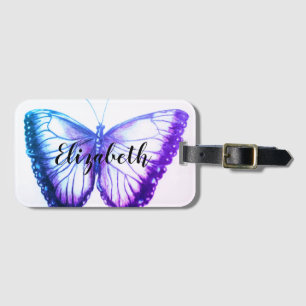 Personalized Name Beautiful butterfly Luggage Tag