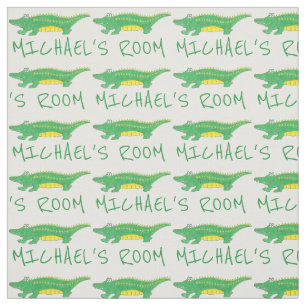 Personalized Name Bedroom Croc Alligator Gator Fabric