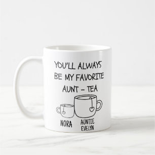 Personalized Name Best Auntie Aunt-tea Funny Coffee Mug