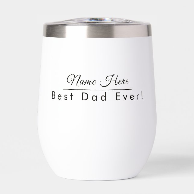 Personalized Name Best Dad Ever Elegant (Front)
