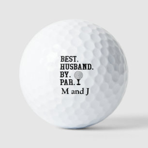 Personalized Name Best Husband By Par Golf Balls