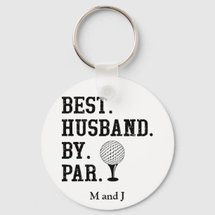 Personalized Name Best Husband By Par Keychain