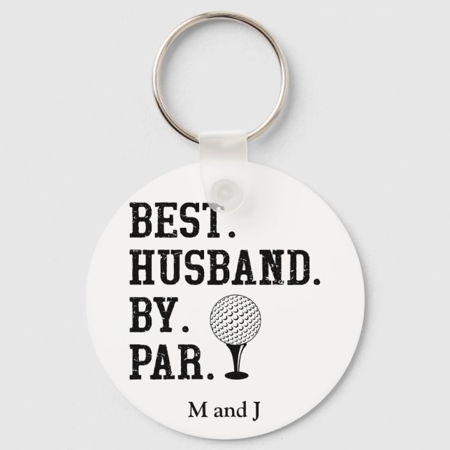 Personalized Name Best Husband By Par Keychain (Front)