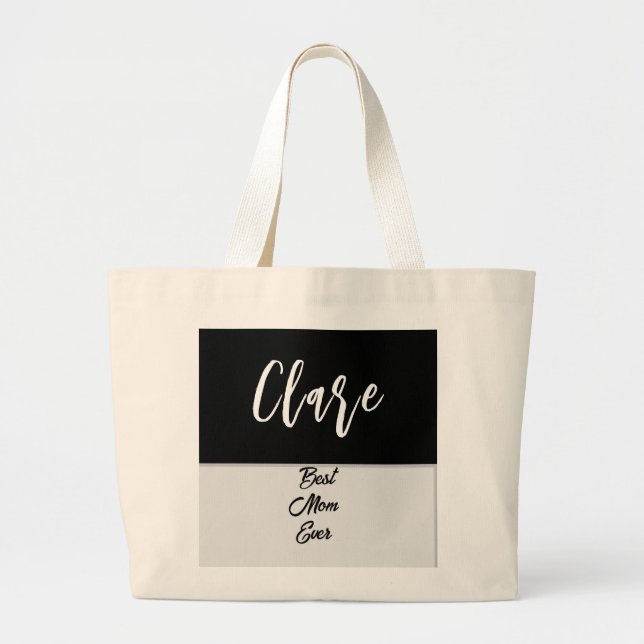 personalized name best Mom day and more 2B Large Tote Bag (Front)