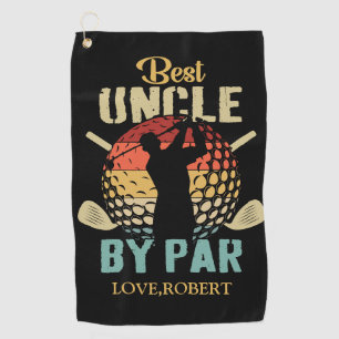 Personalized Name Best Uncle By Par Golf Towel