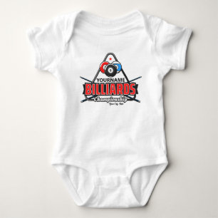 Personalized NAME Billiards 8 Ball Pool Cue Rack  Baby Bodysuit