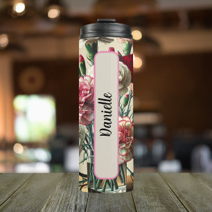 Personalized Name Birth Flower January 16 oz Thermal Tumbler