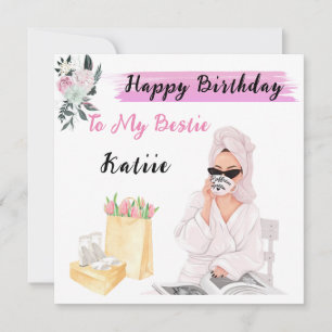 Personalized Name Birthday Card for Best Friend