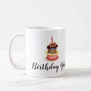 Personalized name birthday girl mug