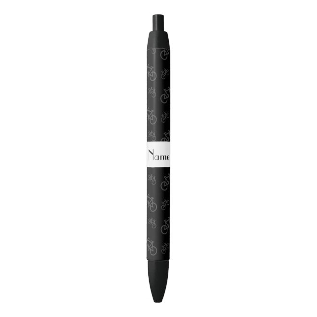 Personalized name black bicycles ink pen (Front Vertical)