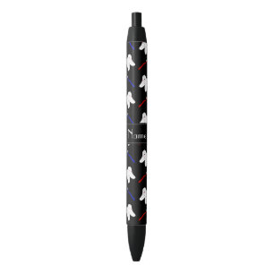 Personalized name black brushes and tooth pattern black ink pen