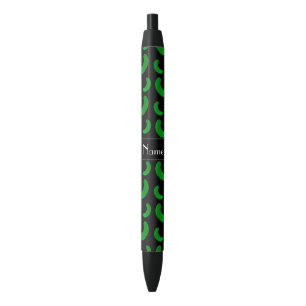 Personalized name black green pickles ink pen