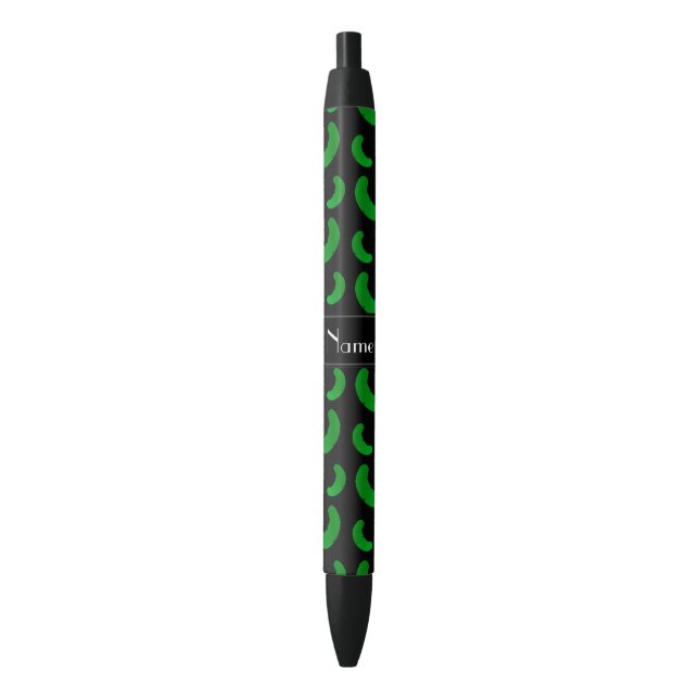 Personalized name black green pickles ink pen (Front Vertical)