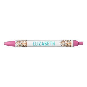 Personalized name black ink pen