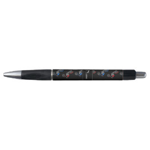 Personalized name black motorcycles pen