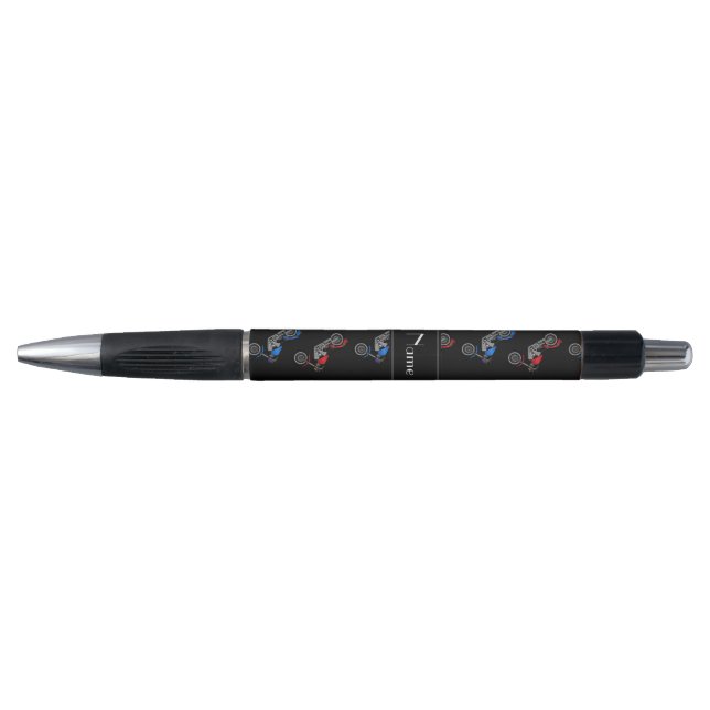 Personalized name black motorcycles pen (Front)