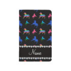 Personalized name black patterned horses