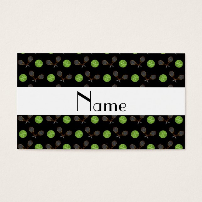 Personalized name black tennis balls (Front)