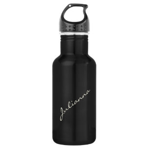 Personalized Name Black White Bridal Favour Fitnes 532 Ml Water Bottle