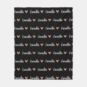 Personalized Name Blanket, Custom Baby Girl Blanke Fleece Blanket