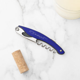 Personalized Name Blue Colour Corkscrew