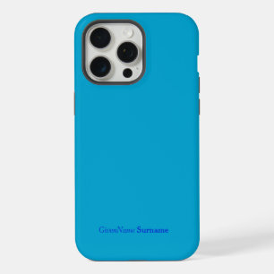 Personalized Name Blue Colour Minimalist iPhone 15 Pro Max Case