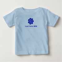 Personalized Name Blue Floral Evil Eye 4 Good Luck