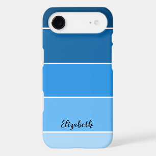 Personalized Name Blue Stripe Colour Palette Chip
