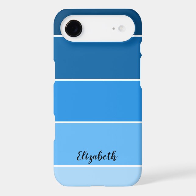 Personalized Name Blue Stripe Colour Palette Chip (Back)