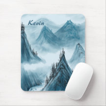 Personalized Name Blue White Mountain View
