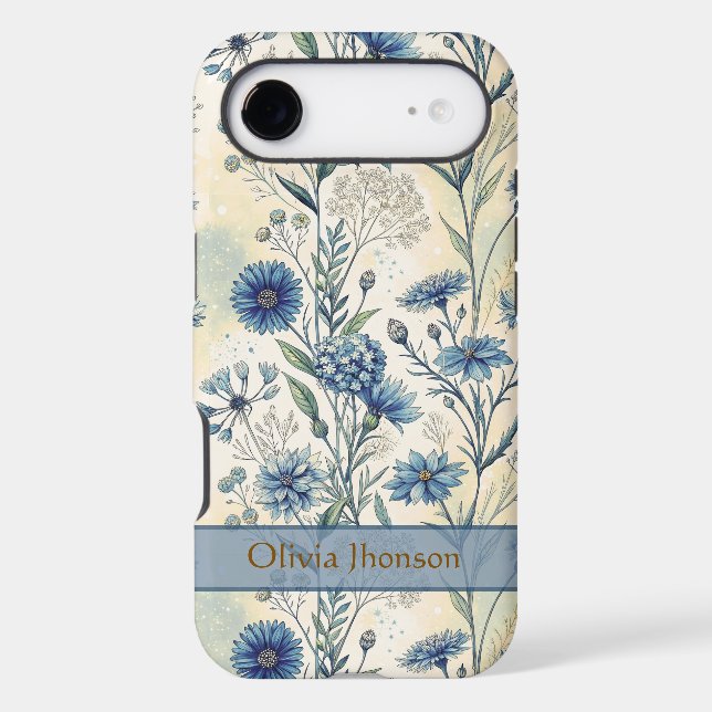 Personalized Name Blue Wildflowers (Verso)