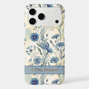 Personalized Name Blue Wildflowers
