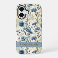 Personalized Name Blue Wildflowers