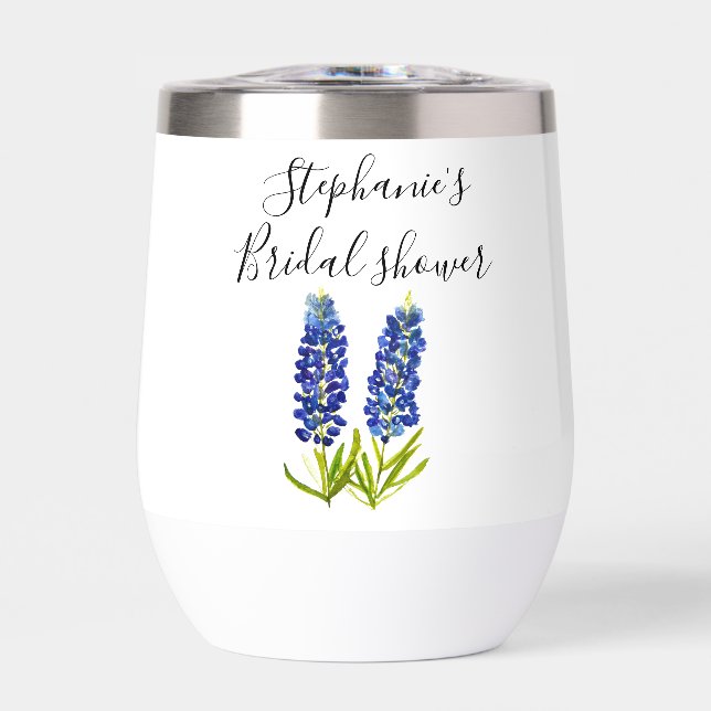 Personalized name Bluebonnets Floral Bridal shower (Front)