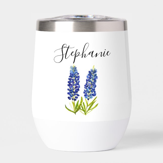 Personalized name Bluebonnets Floral Monogram (Front)
